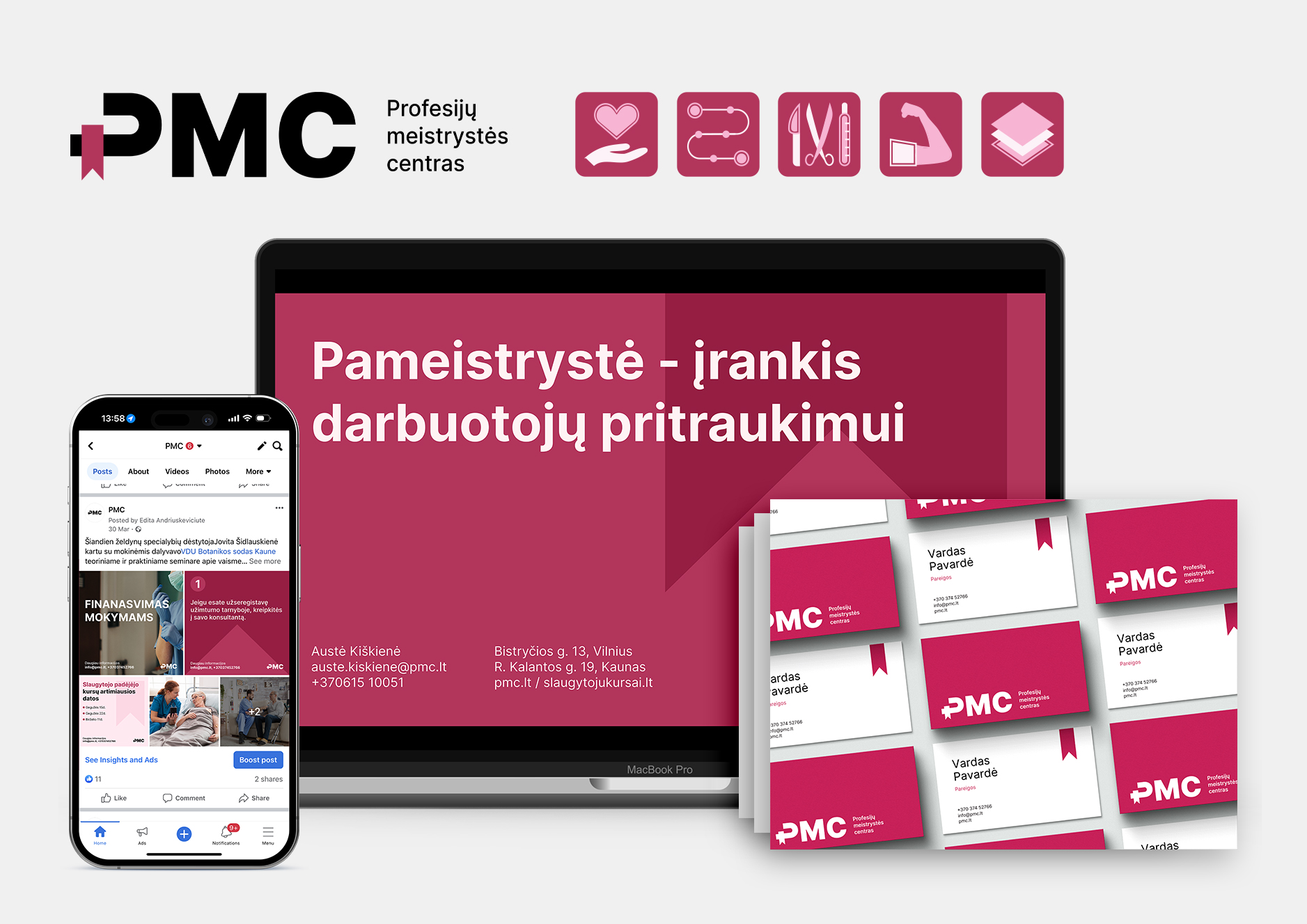 Antrojo projekto etapo dizaino sprendimai. UAB „PMC Training“