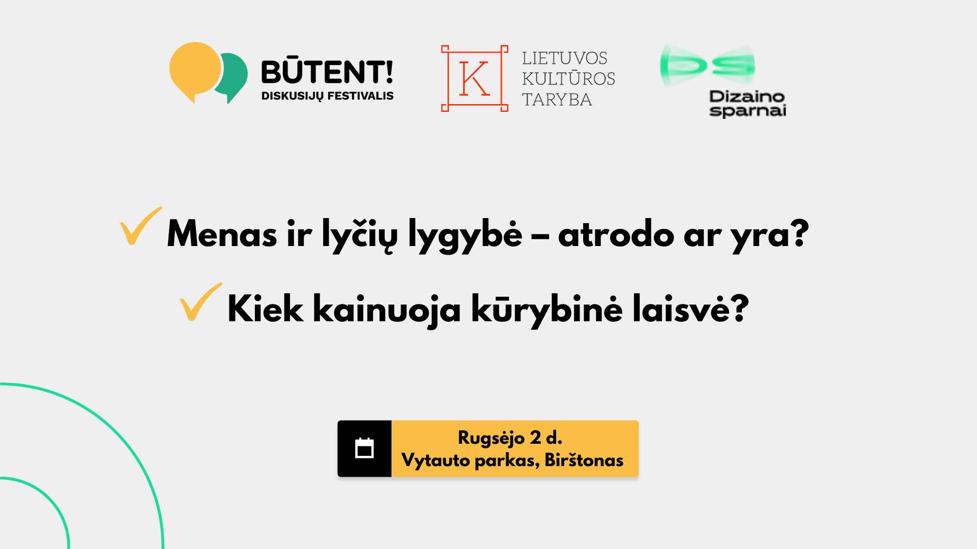 Lietuvos kultūros taryba kviečia diskutuoti „Būtent!“ festivalyje