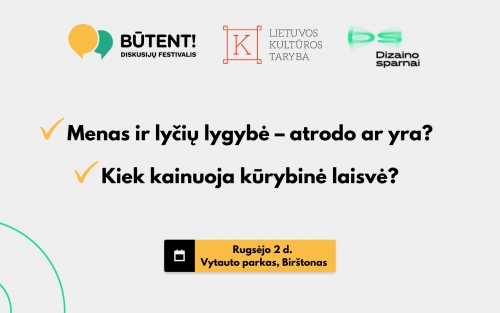 Lietuvos kultūros taryba kviečia diskutuoti „Būtent!“ festivalyje